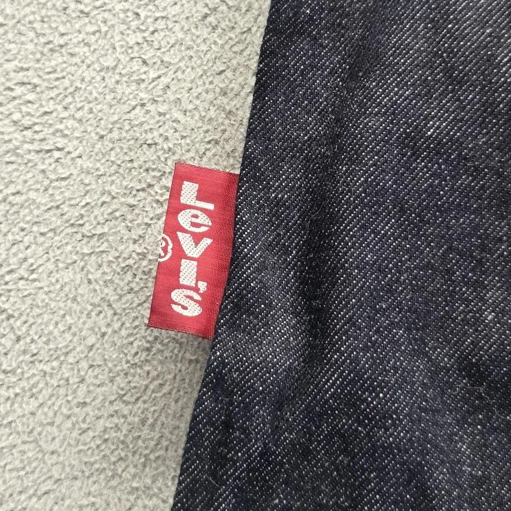 Vintage Levis Denim Drawstring Bag Blue Cinch Red Tab Dark Wash